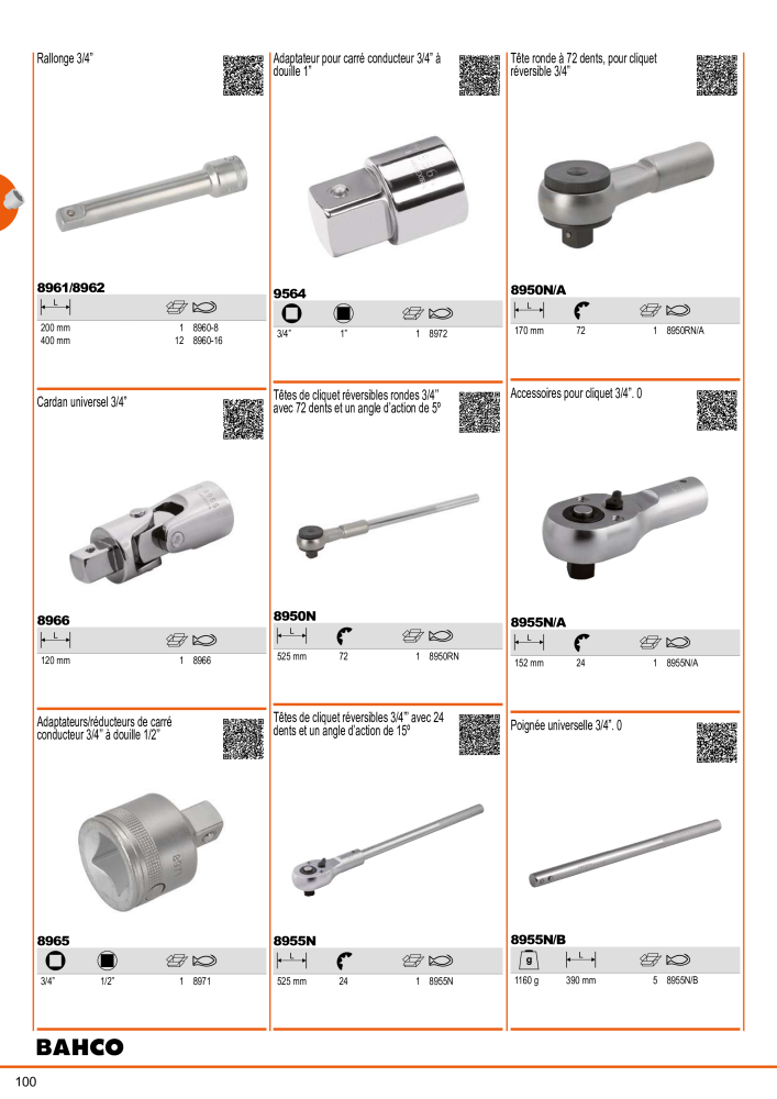 Outils du catalogue général BAHCO n.: 21403 - Pagina 102