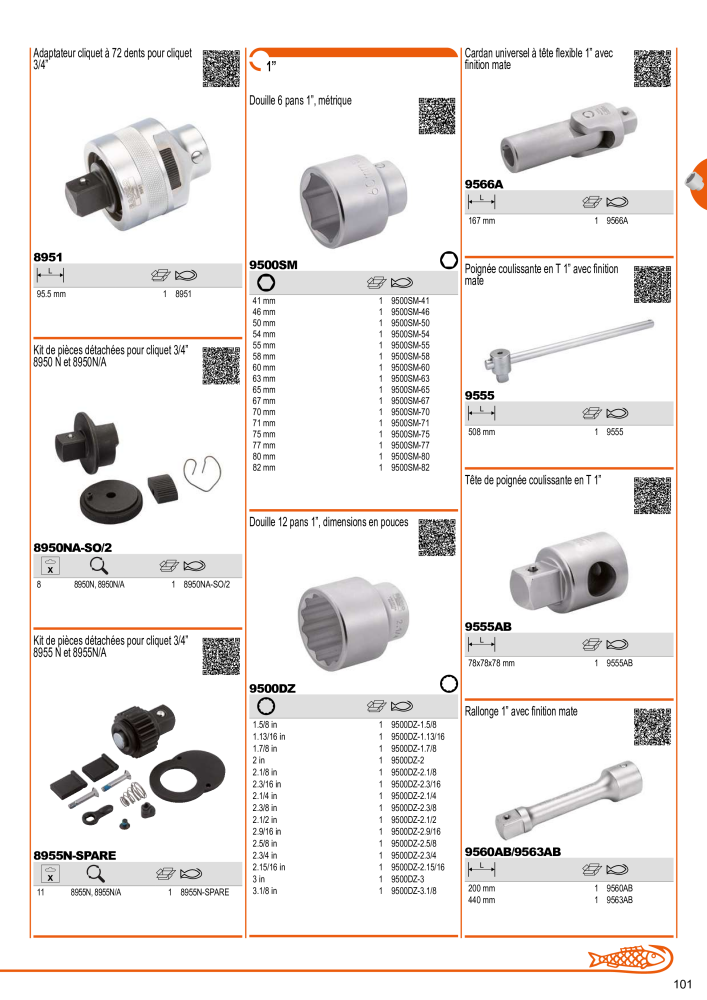 Outils du catalogue général BAHCO NR.: 21403 - Pagina 103