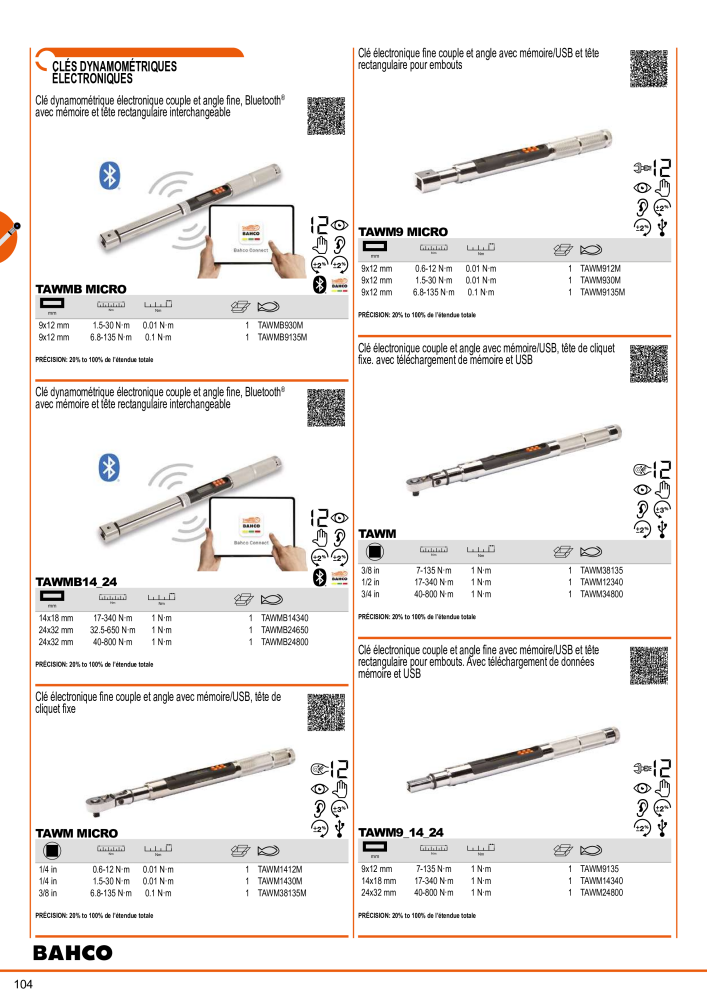 Outils du catalogue général BAHCO NR.: 21403 - Pagina 106