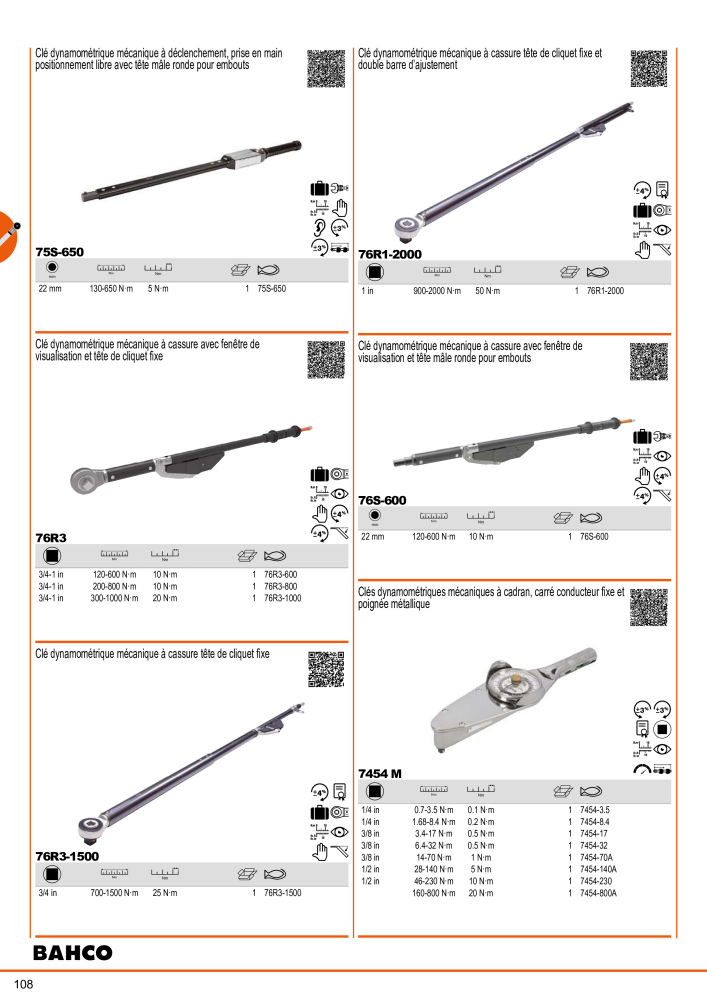 Outils du catalogue général BAHCO NR.: 21403 - Seite 110