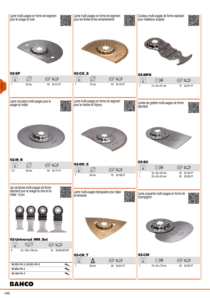 Outils du catalogue général BAHCO Nb. : 21403 - Page 142