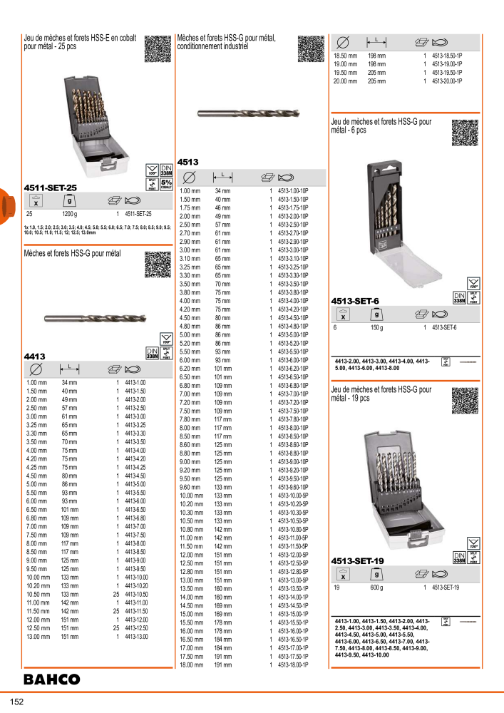 Outils du catalogue général BAHCO Nº: 21403 - Página 154