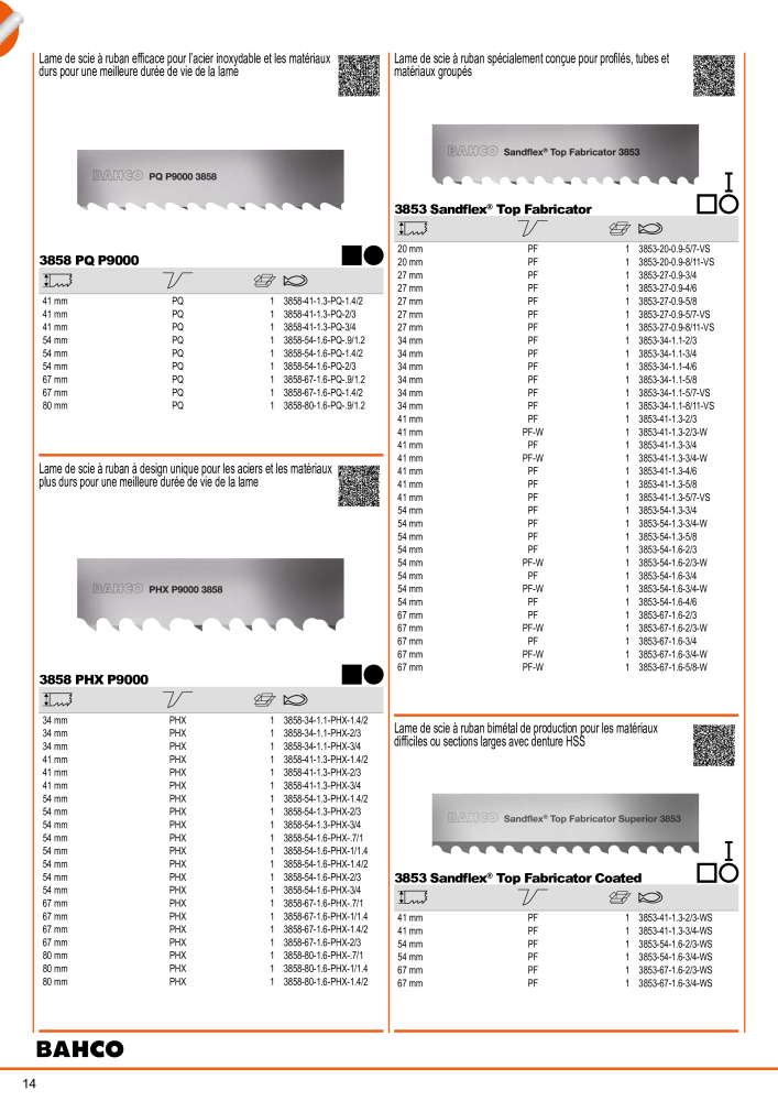 Outils du catalogue général BAHCO NO.: 21403 - Page 16