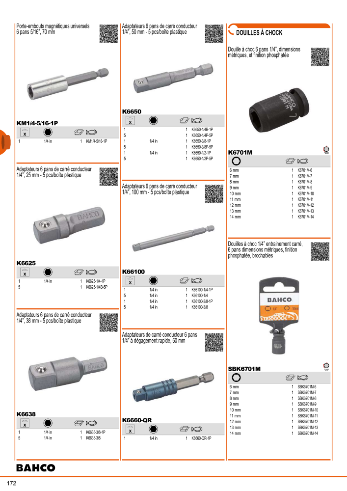 Outils du catalogue général BAHCO NR.: 21403 - Pagina 174