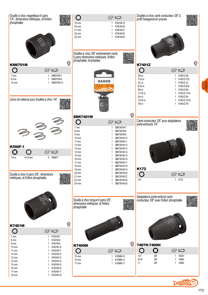 Outils du catalogue général BAHCO NR.: 21403 - Pagina 175