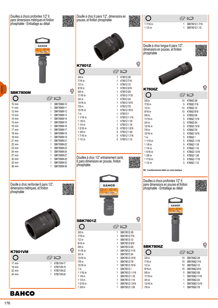 Outils du catalogue général BAHCO Nb. : 21403 - Page 178