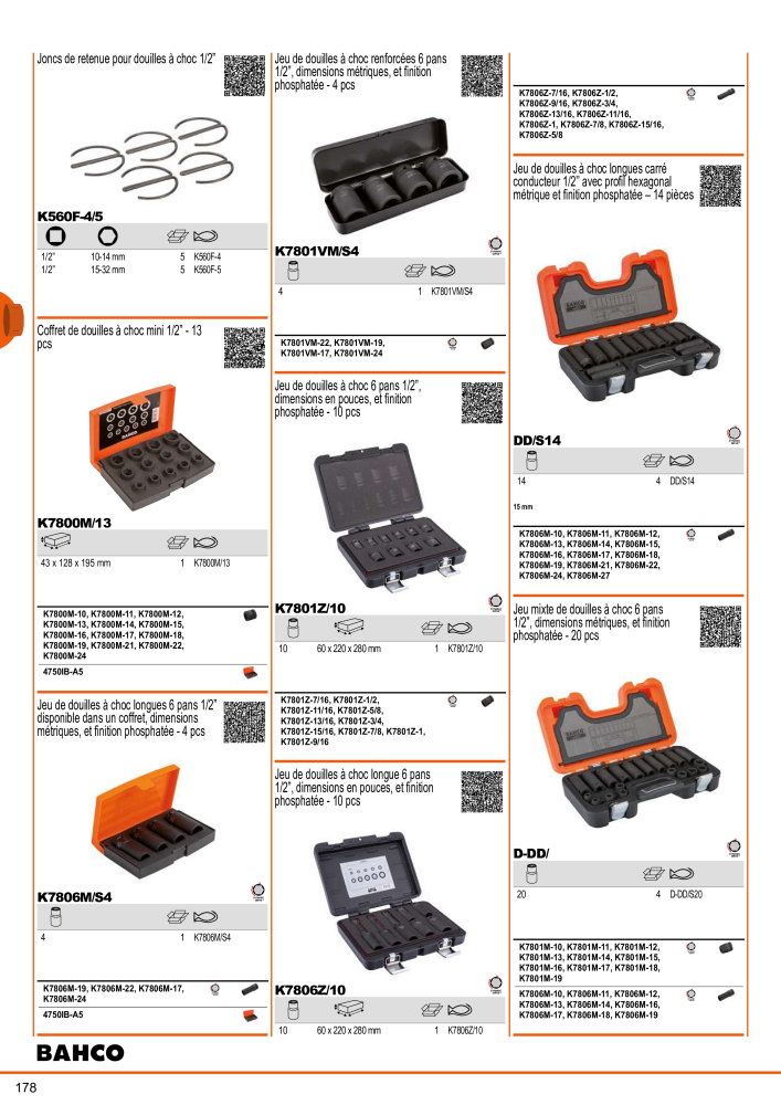 Outils du catalogue général BAHCO Nb. : 21403 - Page 180