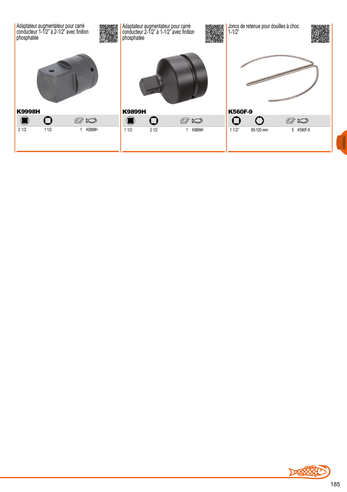 Outils du catalogue général BAHCO Nb. : 21403 - Page 187