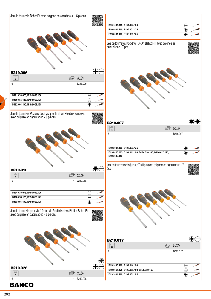 Outils du catalogue général BAHCO NR.: 21403 - Seite 204