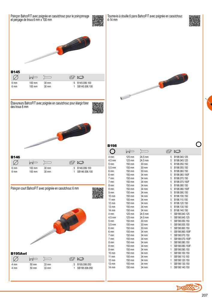 Outils du catalogue général BAHCO NR.: 21403 - Pagina 209