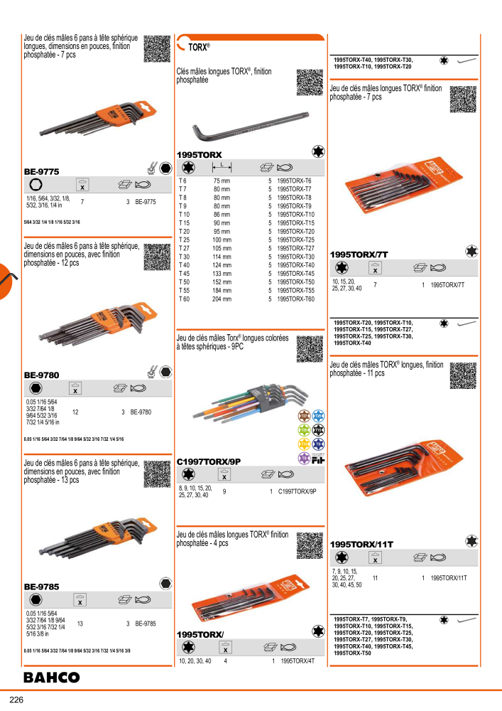 Outils du catalogue général BAHCO NEJ.: 21403 - Sida 228