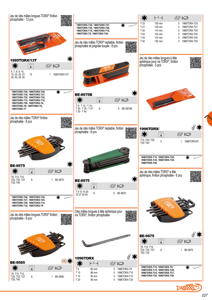 Outils du catalogue général BAHCO Nº: 21403 - Página 229