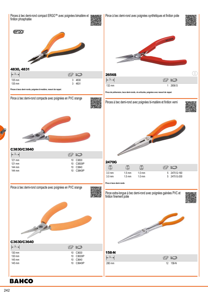 Outils du catalogue général BAHCO NR.: 21403 - Pagina 244