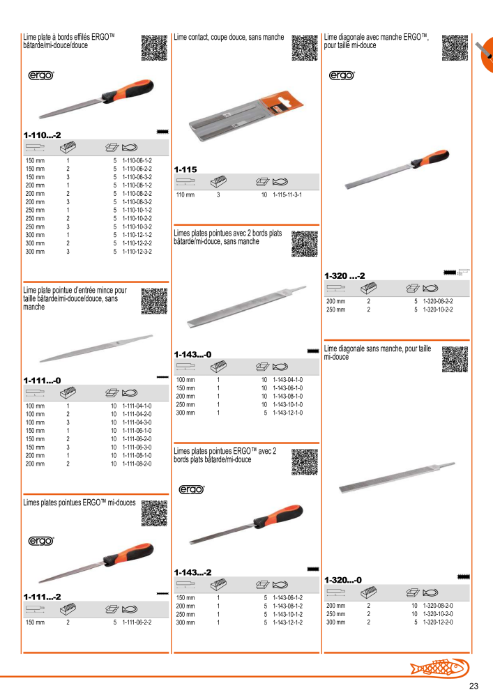 Outils du catalogue général BAHCO Nº: 21403 - Página 25