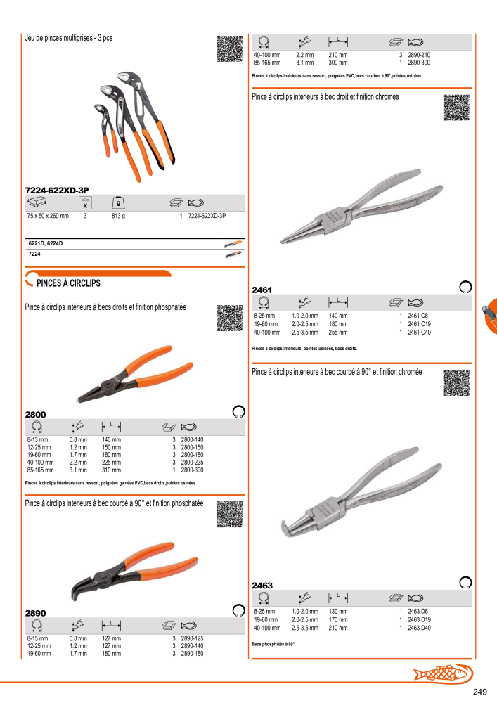 Outils du catalogue général BAHCO n.: 21403 - Pagina 251