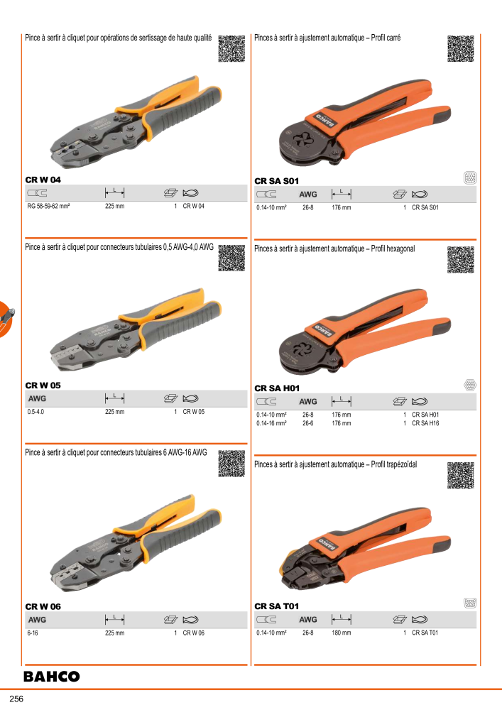 Outils du catalogue général BAHCO Nb. : 21403 - Page 258