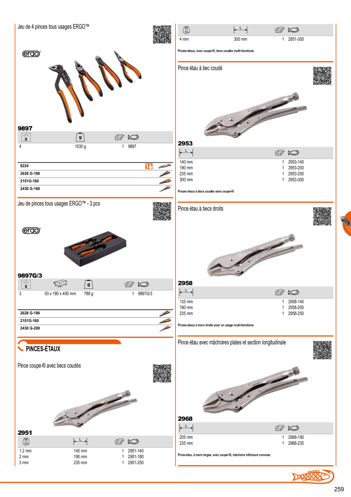 Outils du catalogue général BAHCO NEJ.: 21403 - Sida 261