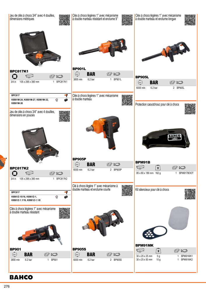 Outils du catalogue général BAHCO NEJ.: 21403 - Sida 278