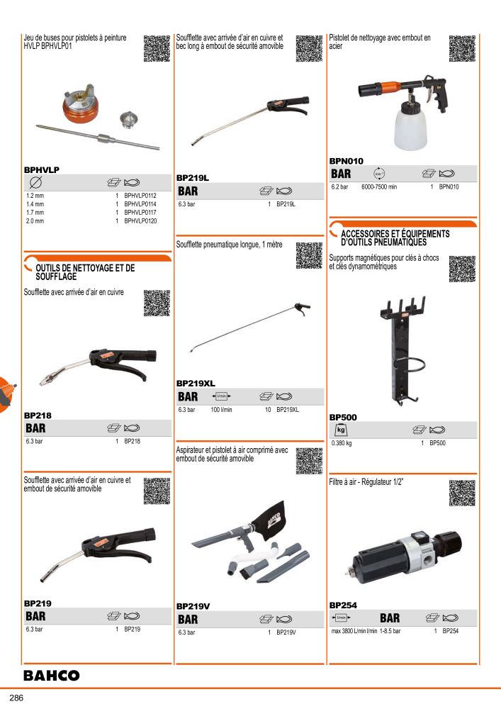 Outils du catalogue général BAHCO NO.: 21403 - Page 288