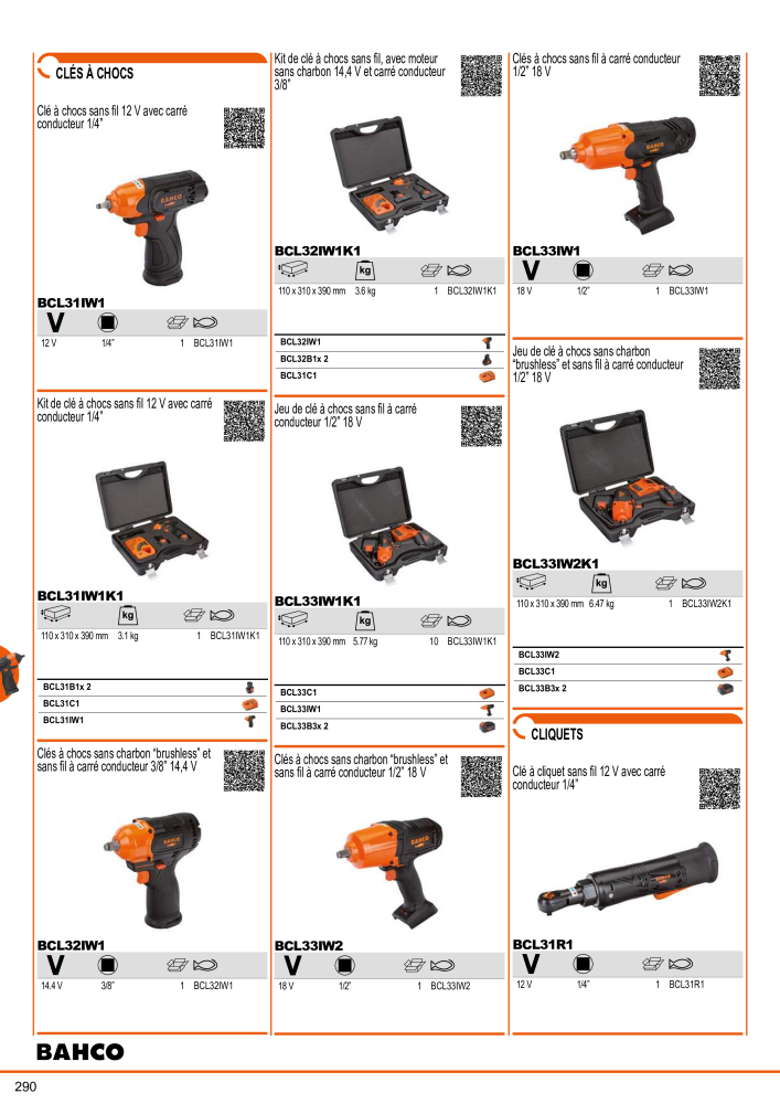 Outils du catalogue général BAHCO NEJ.: 21403 - Sida 292