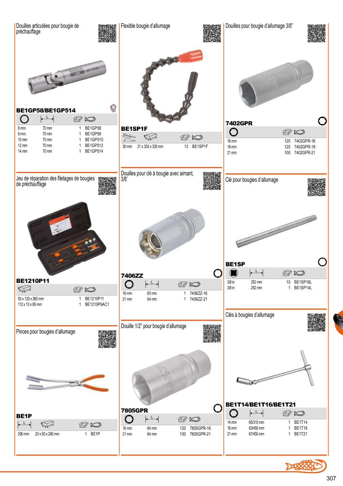 Outils du catalogue général BAHCO NEJ.: 21403 - Sida 309