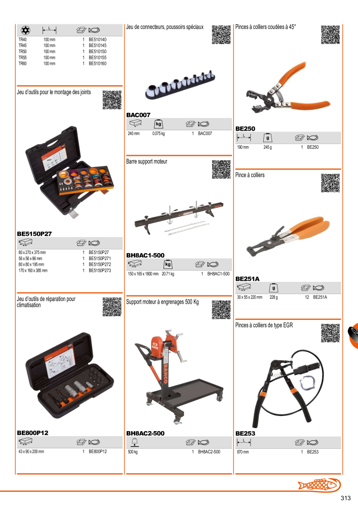 Outils du catalogue général BAHCO NEJ.: 21403 - Sida 315