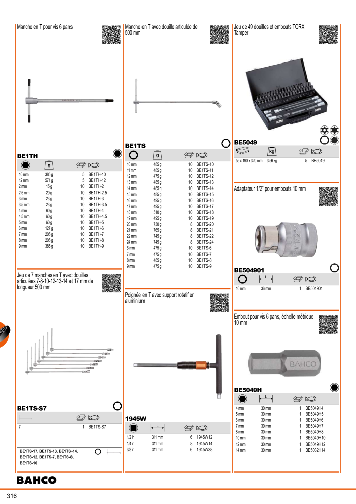 Outils du catalogue général BAHCO NR.: 21403 - Pagina 318