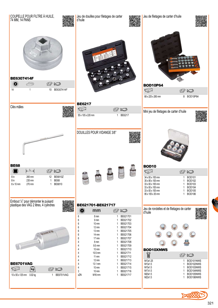 Outils du catalogue général BAHCO NR.: 21403 - Pagina 323