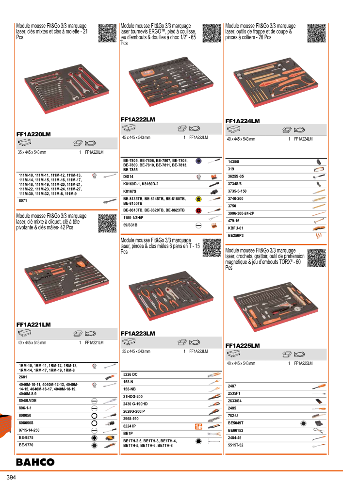 Outils du catalogue général BAHCO NO.: 21403 - Page 396