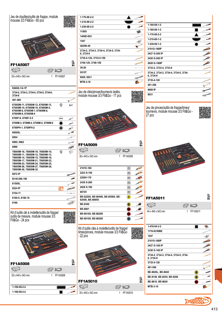 Outils du catalogue général BAHCO Nb. : 21403 - Page 415