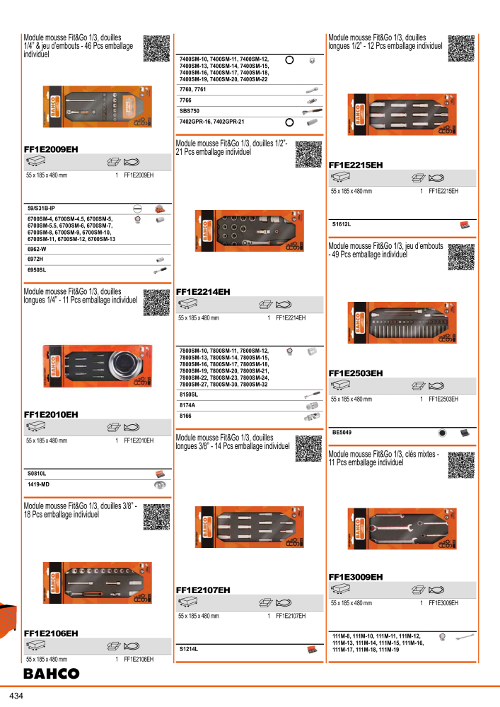 Outils du catalogue général BAHCO Nº: 21403 - Página 436