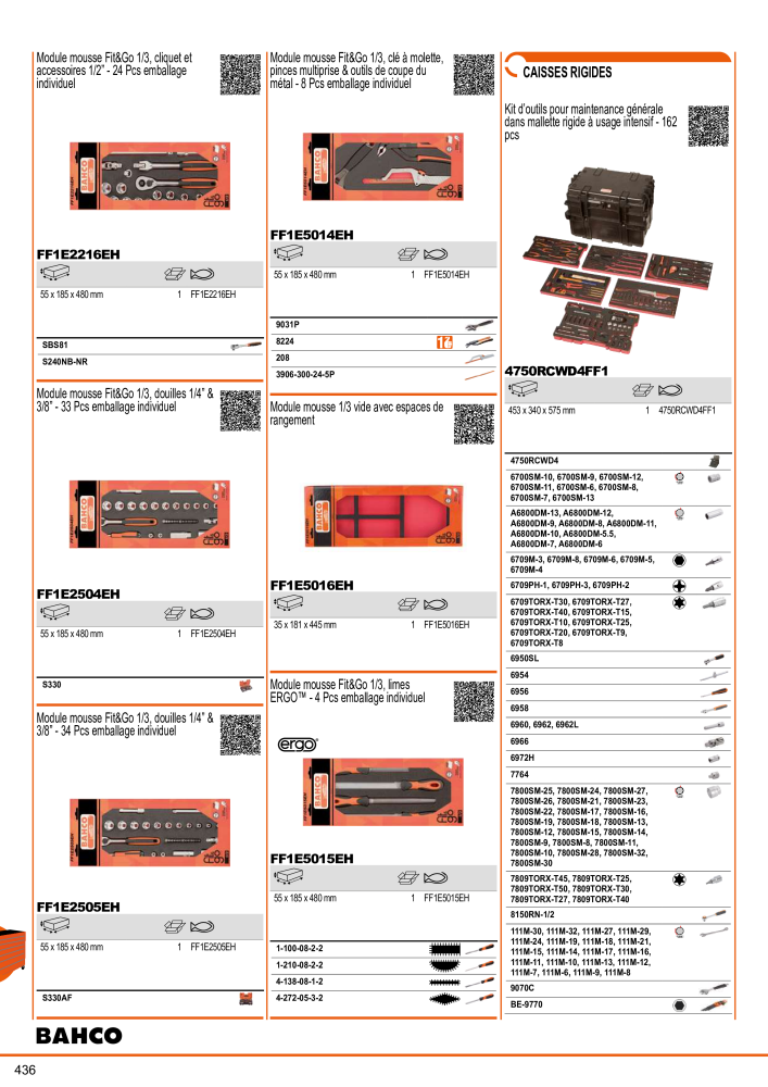 Outils du catalogue général BAHCO NEJ.: 21403 - Sida 438