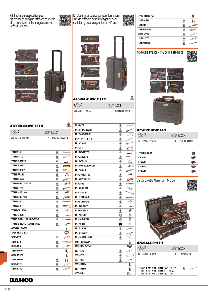 Outils du catalogue général BAHCO Nb. : 21403 - Page 442