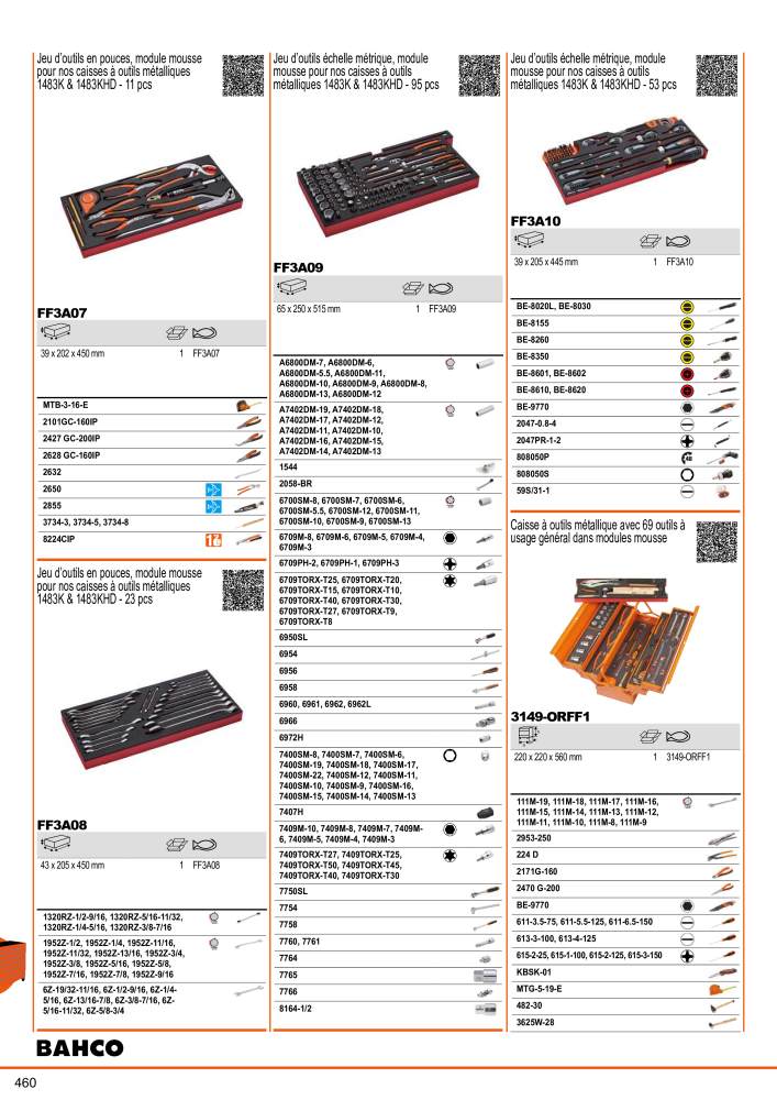 Outils du catalogue général BAHCO NEJ.: 21403 - Sida 462