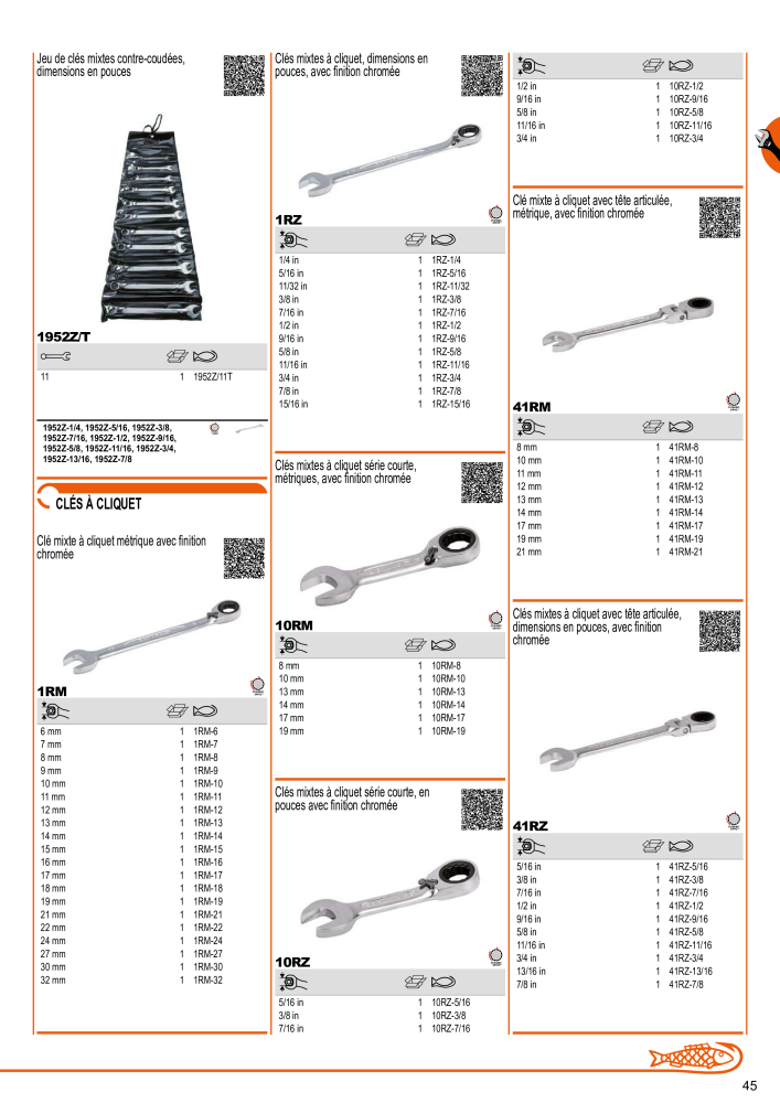 Outils du catalogue général BAHCO NO.: 21403 - Page 47