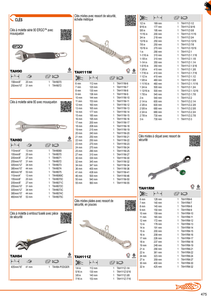 Outils du catalogue général BAHCO NR.: 21403 - Pagina 477