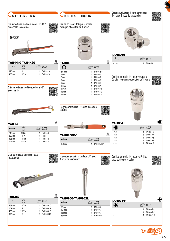 Outils du catalogue général BAHCO NR.: 21403 - Pagina 479