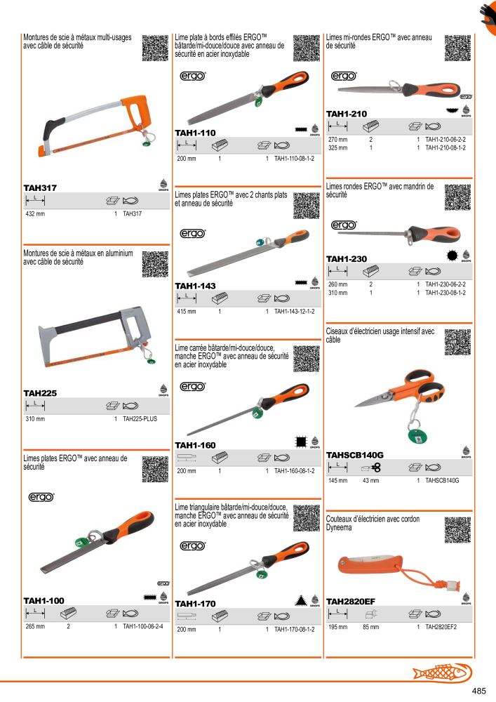 Outils du catalogue général BAHCO Nb. : 21403 - Page 487