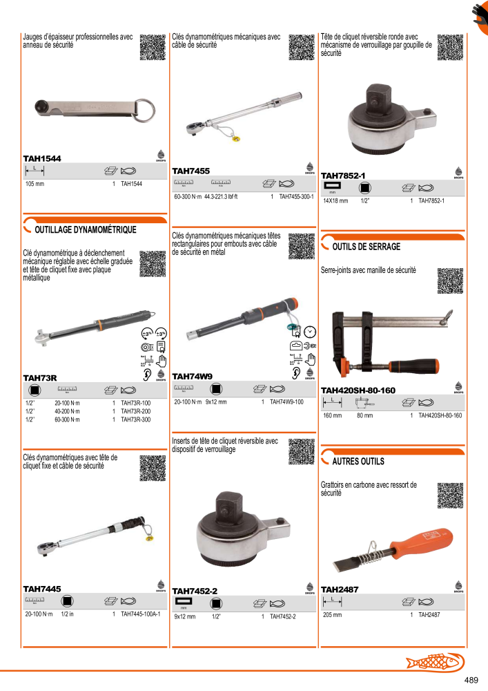 Outils du catalogue général BAHCO NO.: 21403 - Page 491