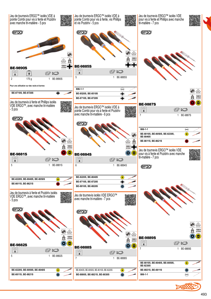 Outils du catalogue général BAHCO Nº: 21403 - Página 495