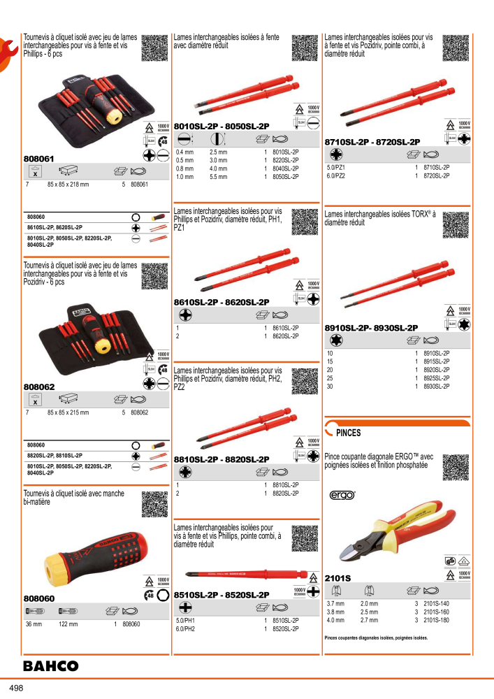 Outils du catalogue général BAHCO NO.: 21403 - Page 500