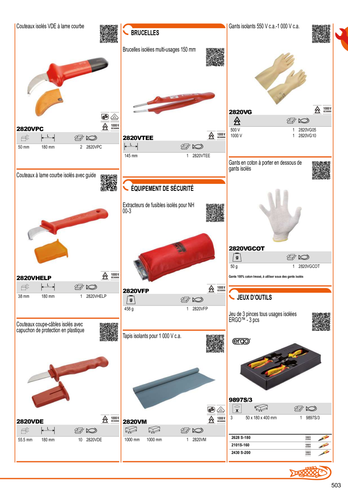 Outils du catalogue général BAHCO Nb. : 21403 - Page 505