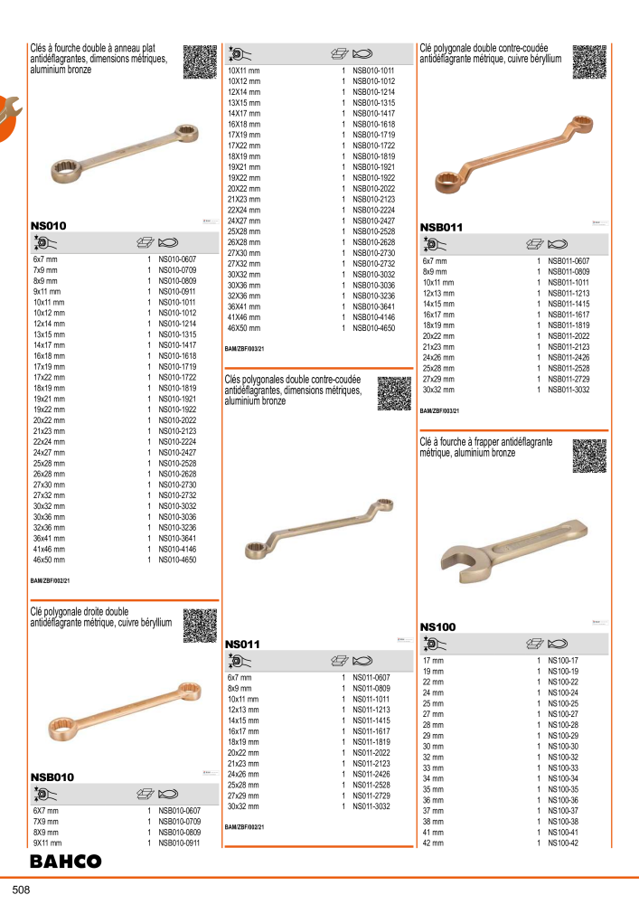 Outils du catalogue général BAHCO NR.: 21403 - Pagina 510