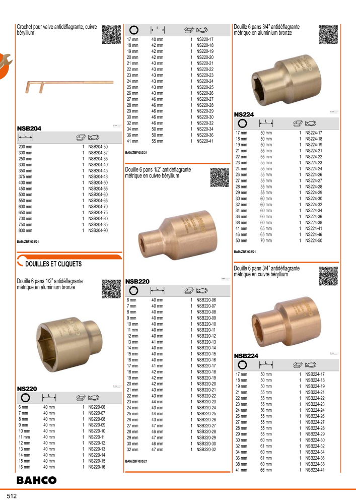 Outils du catalogue général BAHCO NR.: 21403 - Seite 514