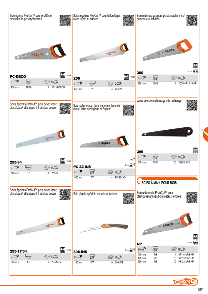 Outils du catalogue général BAHCO Nb. : 21403 - Page 563