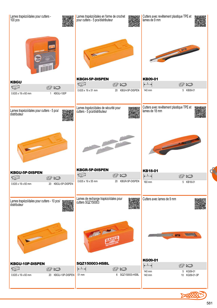 Outils du catalogue général BAHCO NO.: 21403 - Page 583