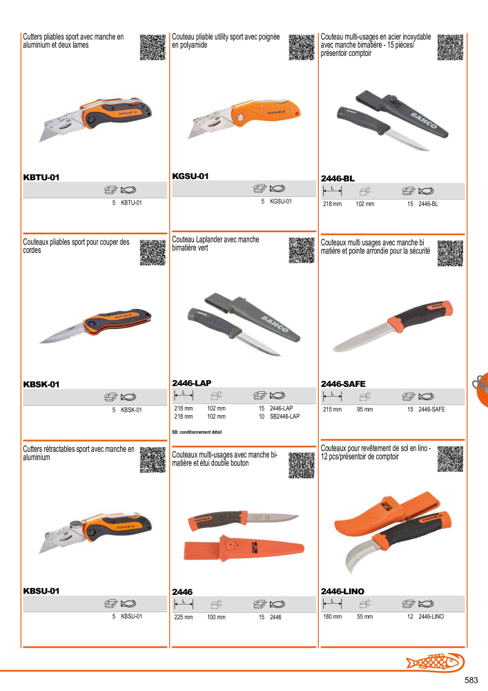 Outils du catalogue général BAHCO NO.: 21403 - Page 585