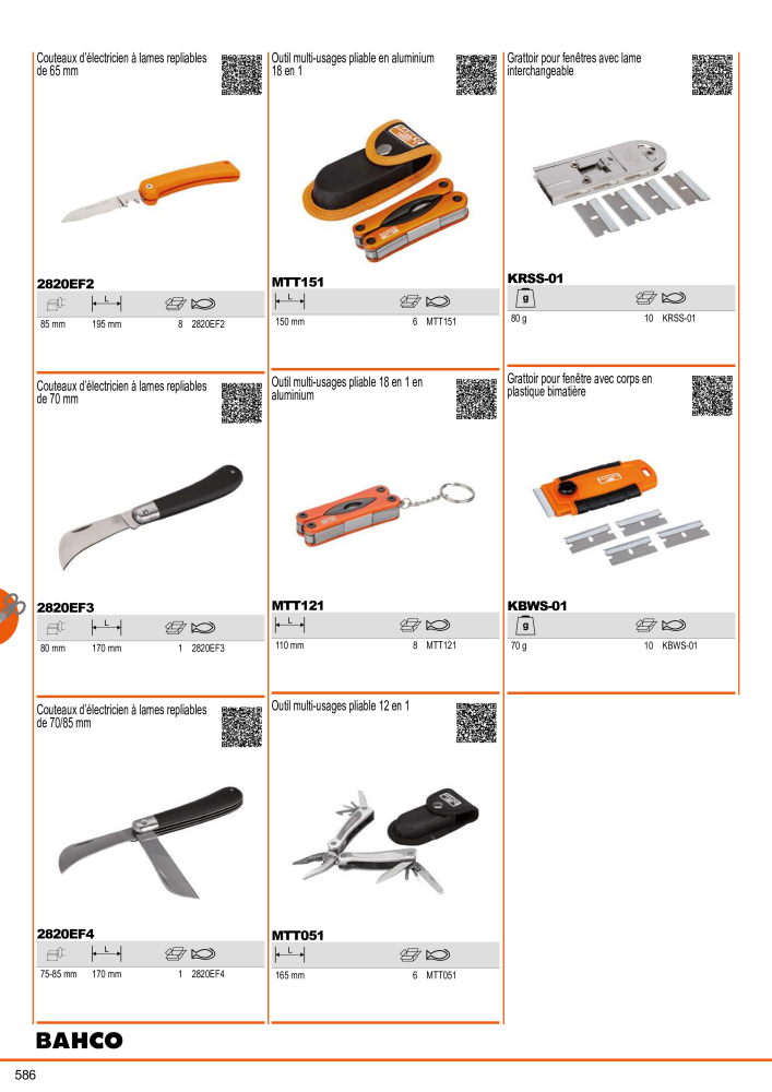 Outils du catalogue général BAHCO NEJ.: 21403 - Sida 588