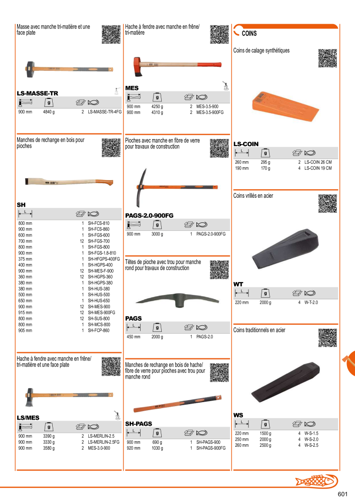 Outils du catalogue général BAHCO Nº: 21403 - Página 603