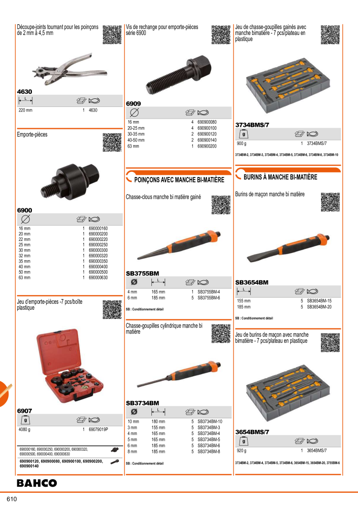 Outils du catalogue général BAHCO NR.: 21403 - Seite 612